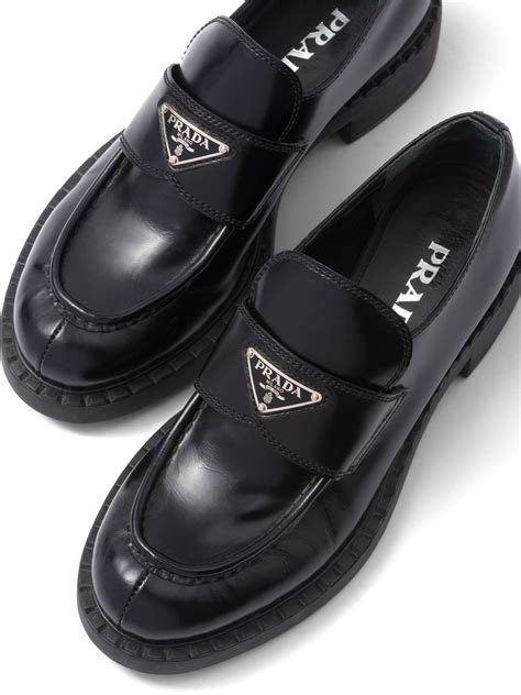 loafer damen schwarz prada|Prada loafers farfetch.